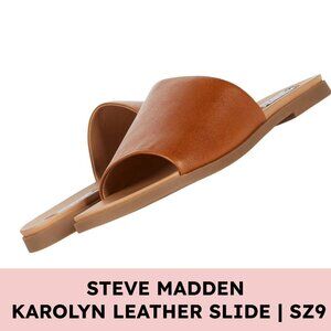 👡 Steve Madden Karolyn Leather Slide Sandals — Brown (Sz 9)